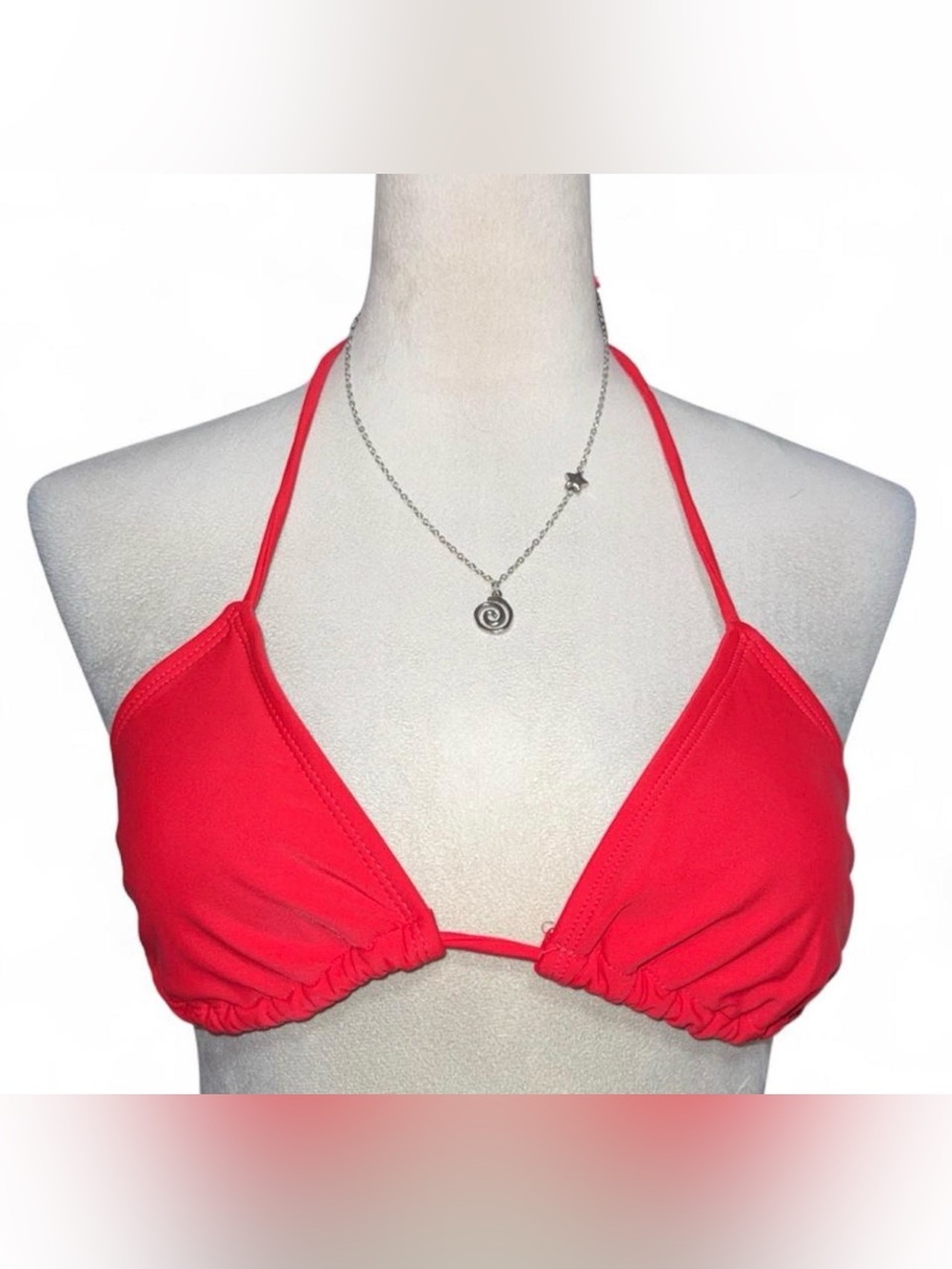 OP Red Triangle Bikini Top - Classic Halter Swim